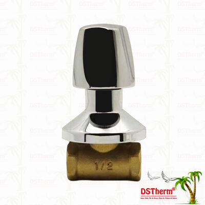 วาล์วปิดทองแดงเคลือบด้วยโครมวาล์วปิดโลก สไตล์อเมริกาใต้ A 1/2 "-1"