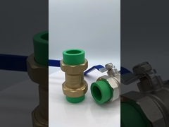 บอลวาล์วทองเหลืองดับเบิลยูเนี่ยนขนาด 110 มม. ชนิดหนักกว่าเจาะเต็ม