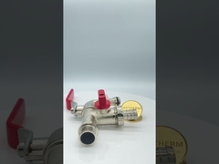 Bibcock ทองเหลืองชุบโครเมียมด้านนอกพร้อมที่จับเหล็ก