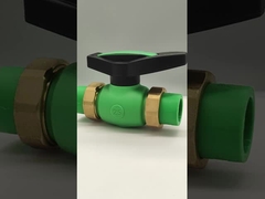 พลาสติก PPR ผิวเคลือบ วาล์วลูกกลองสานคู่ อุปกรณ์ที่เปิดเผย วัสดุแท้ที่นําเข้า