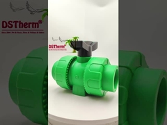 Lock Ball PPR Double Union Ball Valve With Plastic Ball S2.5 20-63MM โลโก้ที่กําหนดเอง