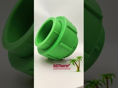 ข้อต่อพลาสติกสีเขียว Ppr สำหรับระบบท่อ สามารถปรับแต่งความทนทานต่อสารเคมีได้