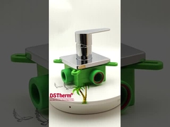 3 วิธี Ppr โครม Plated ผสมผสม วาล์วน้ําอาบน้ํากับแผ่นสี่เหลี่ยม 20 25mm 2 ใน 1 ออก