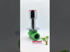 Ppr โครม Plated วาล์วหยุดกับมือกันคลื่น การบํารุงรักษาที่ต่ํา 20-32 มม ขนาดปรับแต่ง