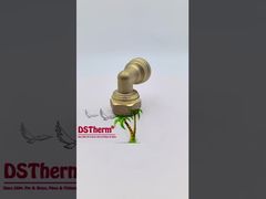 ข้อต่อทองเหลืองข้อศอกเกลียวตัวเมีย Pex สีทองเหลือง โลโก้ที่กำหนดเอง ข้อต่อสกรู น้ำหนักปานกลาง