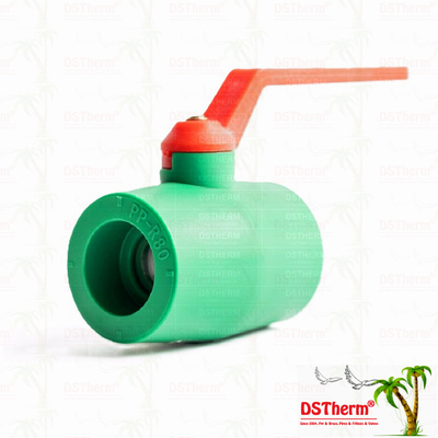 บอลวาล์วทองเหลืองชนิดพลาสติก Ppr ที่หนักกว่ามาตรฐานยุโรปพร้อมบอลทองเหลืองบอลวาล์วไหลเร็ว
