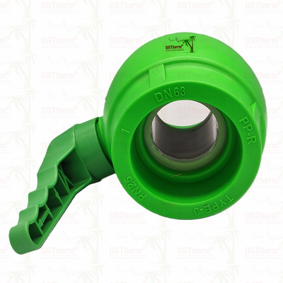 PPR พลาสติกบอลแวลเวฟกับมือลื่นและบอลทองแดง Ergonomic มือลื่น 20-63mm