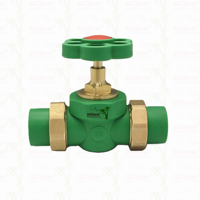 PPR Double Union Ball Valve Exposed Installation กันสนิม ขนาดที่กําหนดเอง