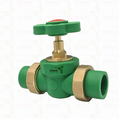 PPR Double Union Ball Valve Exposed Installation กันสนิม ขนาดที่กําหนดเอง