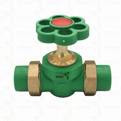 PPR Double Union Ball Valve Exposed Installation กันสนิม ขนาดที่กําหนดเอง