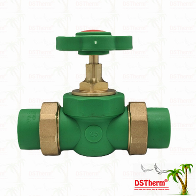 PPR Double Union Ball Valve Exposed Installation กันสนิม ขนาดที่กําหนดเอง