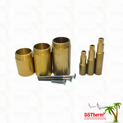 ทองแดง / โครม Plated วาล์ว Stem Extension Sleeve 1/2 " - 1" ขนาดที่กําหนดเอง