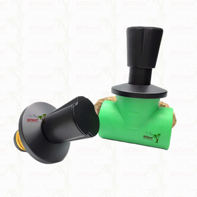 Ppr Black Plated Stop Valve Brass Valve Core Electrophoretic Black Coating ขนาดที่กําหนดเอง