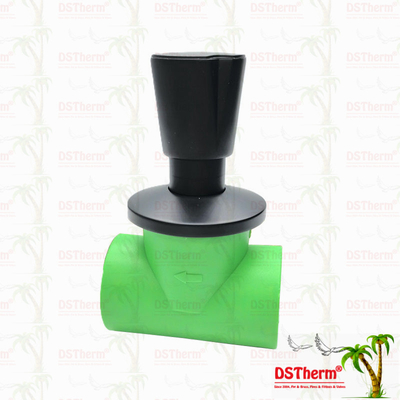 Ppr Black Plated Stop Valve Brass Valve Core Electrophoretic Black Coating ขนาดที่กําหนดเอง