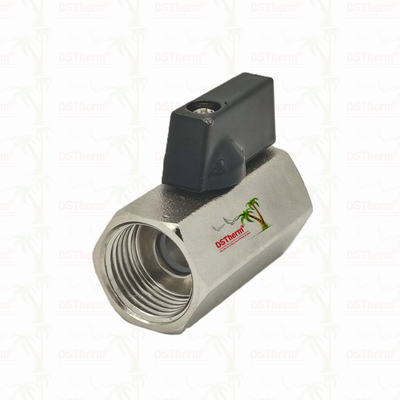 นิเคิล Plated มินีลูกวาล์วสําหรับระบบประปา 1/2 '' ความต้านทานต่อการกัดกร่อน ความประหยัดพื้นที่