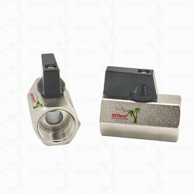 นิเคิล Plated มินีลูกวาล์วสําหรับระบบประปา 1/2 '' ความต้านทานต่อการกัดกร่อน ความประหยัดพื้นที่