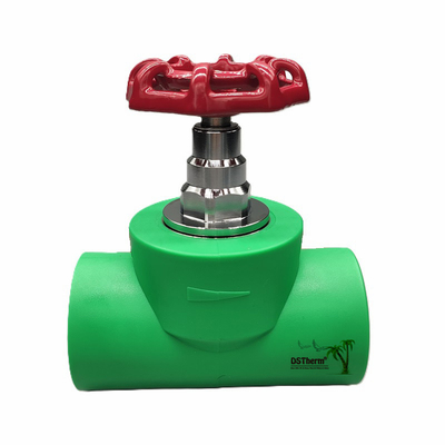 วาล์วหยุด PPR สีดํา พร้อมกระสุนสีโครม / ทองแดงที่ได้รับการรับรองจาก ISO 15784 Global Vlave 20-110mm