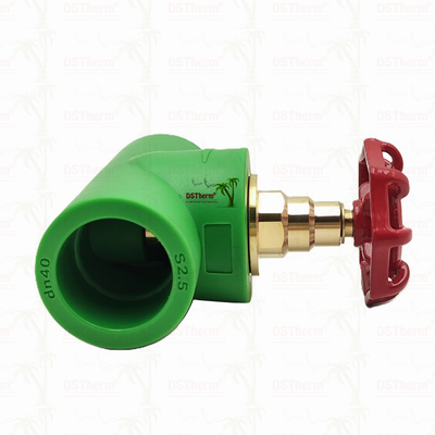 วาล์วหยุด PPR สีดํา พร้อมกระสุนสีโครม / ทองแดงที่ได้รับการรับรองจาก ISO 15784 Global Vlave 20-110mm