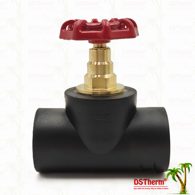 วาล์วหยุด PPR สีดํา พร้อมกระสุนสีโครม / ทองแดงที่ได้รับการรับรองจาก ISO 15784 Global Vlave 20-110mm