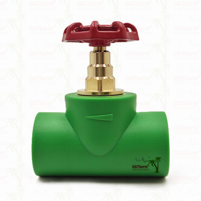 วาล์วหยุด PPR สีดํา พร้อมกระสุนสีโครม / ทองแดงที่ได้รับการรับรองจาก ISO 15784 Global Vlave 20-110mm
