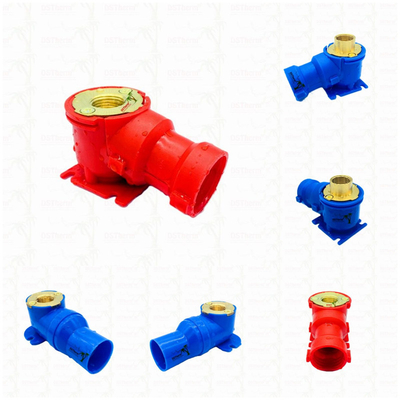 PEX Fittings สีฟ้า PEX กระดูกเอลโก้ ทนต่อการกัดกร่อน การติดตั้งแบบยืดหยุ่น สีที่กําหนดเอง