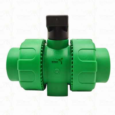 Lock Ball PPR Double Union Ball Valve With Plastic Ball S2.5 20-63MM โลโก้ที่กําหนดเอง