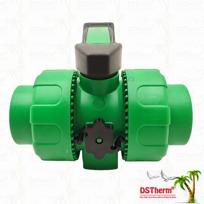 Lock Ball PPR Double Union Ball Valve With Plastic Ball S2.5 20-63MM โลโก้ที่กําหนดเอง