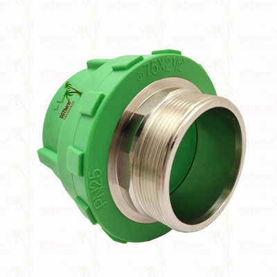 ข้อต่อเกลียวตัวผู้ PPR พลาสติก อุปกรณ์ท่อ PPR 75*2 1/2" ขนาดที่กำหนดเอง