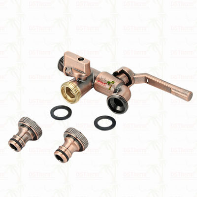 ช่องออกสองสวน Bibcocks ทองเหลือง Faucet ทองเหลือง วาลล์ตู้น้ํา 1/2 "-1"