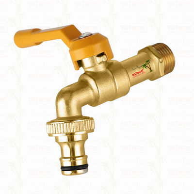 Gold Plated Heavy Duty Classic Aluminum Handle Bibcocks Spigot Water Tap Water Spout Faucet