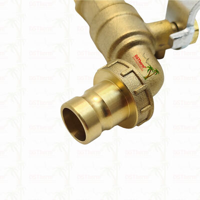 ทองเหลือง Plated Heavy Duty คลาสสิค แขนเหล็กสีแดง Bibcocks น้ําอัดน้ํา Spout Faucet Spigot 1/2 "