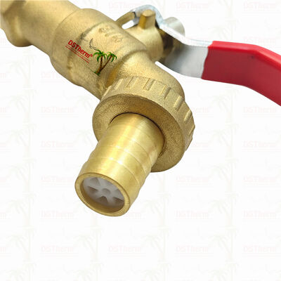 ทองคํา Plated Heavy Duty คลาสสิค แขนเหล็กสีแดง Bibcocks น้ํา Spout ช่องน้ํา Spigot น้ําระบายน้ํา 3/4 "