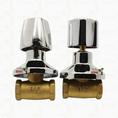 วาล์วปิดทองแดงเคลือบด้วยโครมวาล์วปิดโลก สไตล์อเมริกาใต้ A 1/2 "-1"