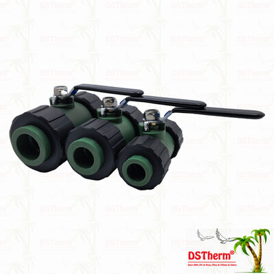 วาล์วบอลแบบสวมเร็ว PPR พร้อมลูกบอลทองเหลือง ด้ามจับเหล็ก 20-63MM ปรับแต่งโลโก้ได้