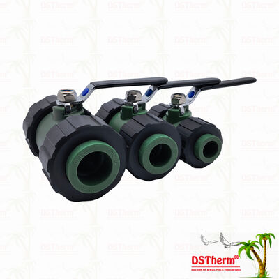 วาล์วบอลแบบสวมเร็ว PPR พร้อมลูกบอลทองเหลือง ด้ามจับเหล็ก 20-63MM ปรับแต่งโลโก้ได้