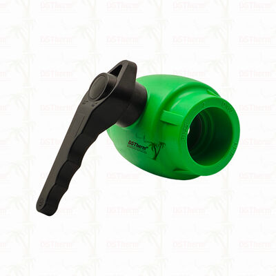 วาล์วลูกบอล PPR พร้อมด้ามจับแบบคลื่นและลูกบอลทองเหลืองสำหรับระบบประปา 20-63 มม. ปรับแต่งได้