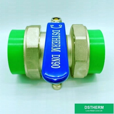 110 มม PPR Double Union Ball Valve ปรับสนิมแบบเต็ม PN25