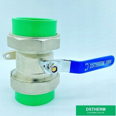 110 มม PPR Double Union Ball Valve ปรับสนิมแบบเต็ม PN25