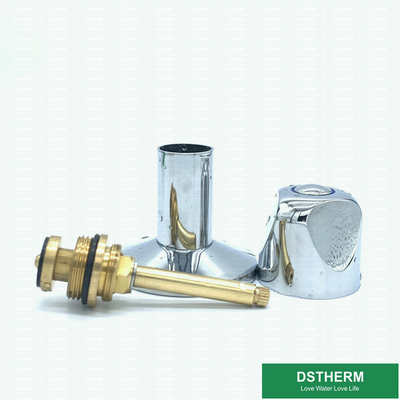 Stop Valve Parts ด้ามจับโลหะผสมสังกะสีสามเหลี่ยมพร้อมตลับทองเหลือง 1 นิ้ว