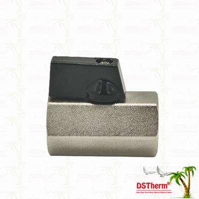 นิเคิล Plated มินีลูกวาล์วสําหรับระบบประปา 1/2 '' ความต้านทานต่อการกัดกร่อน ความประหยัดพื้นที่
