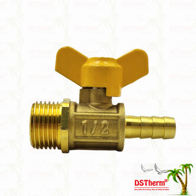 ชาย Threaded Butterfly Handle ทองเหลือง วาล์วแก๊ส วาล์วแก๊ส วาล์วลูกก๊าซ