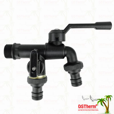 ช่องออกสองสวน Bibcocks ทองเหลือง Faucet ทองเหลือง วาลล์ตู้น้ํา 1/2 