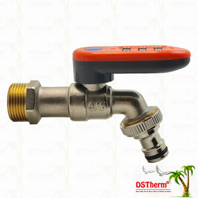 โครม Plated Lockable Handle Ball Bibcocks ดีไซน์ใหม่ ล็อคกลไกแบบกระเป๋าเดินทาง 1/2 